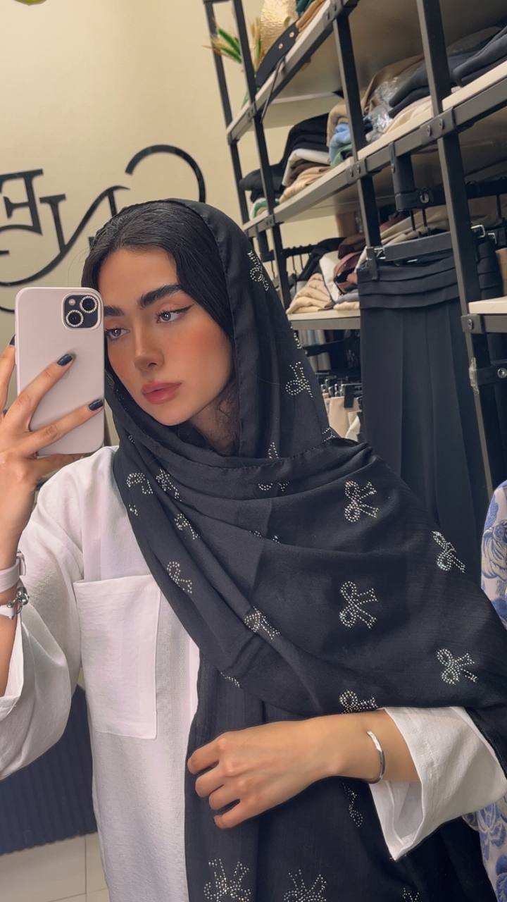 شال کریستال پاپیون نگینی بسته10رنگی کد sm70 (عمده)
