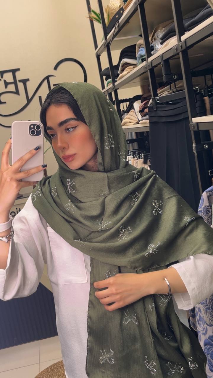 شال کریستال پاپیون نگینی بسته10رنگی کد sm70 (عمده)
