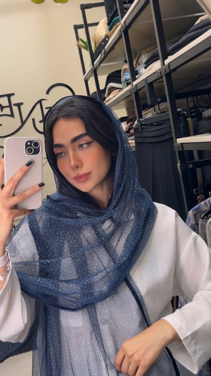 شال توری چاپی پک سرمه ای بسته6طرحی کد sh71 (عمده)
