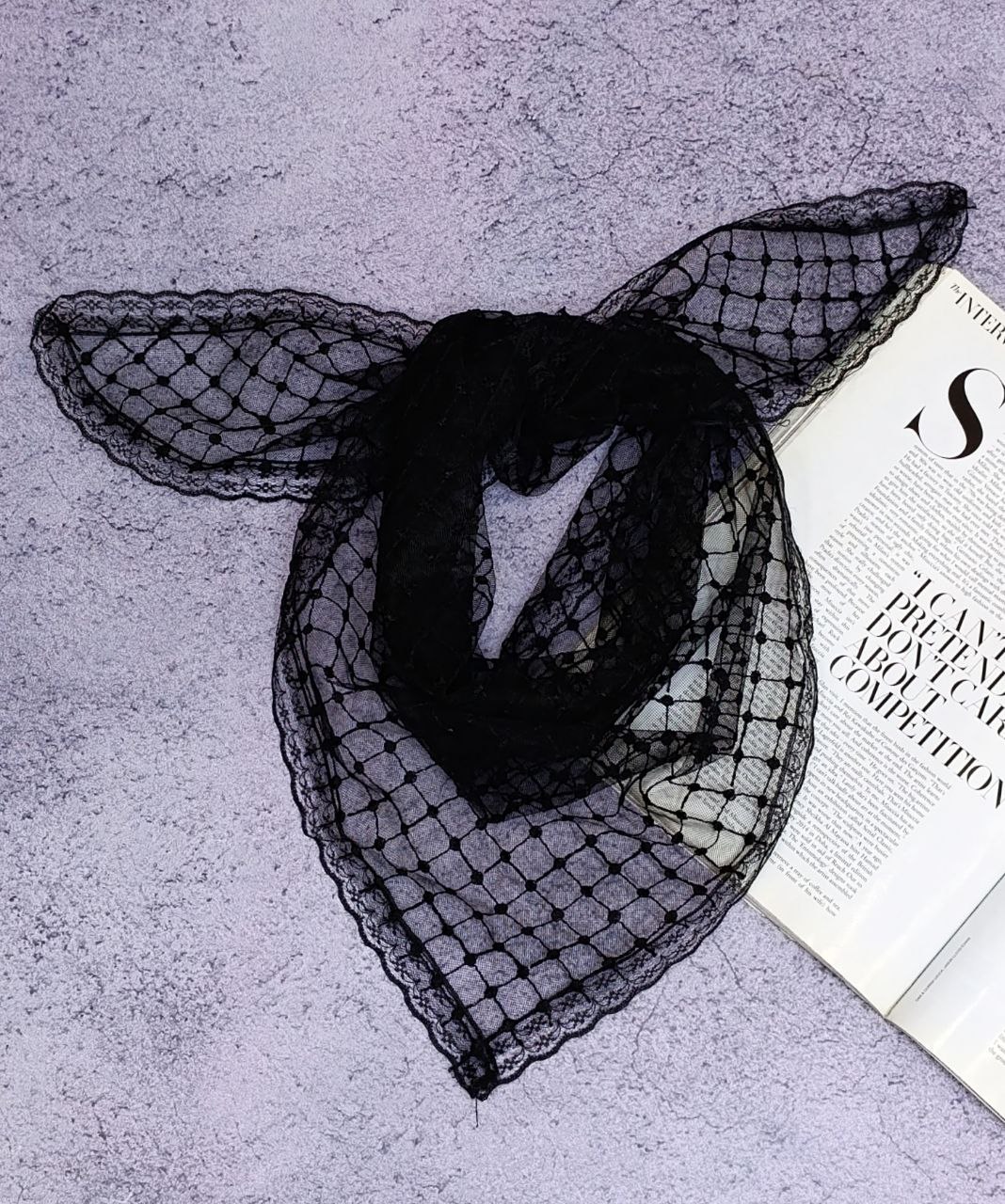 سه گوش توری دورگیپور مشکی سری انتخابی کد mm16 (عمده)
