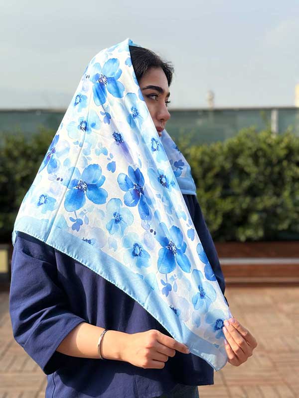 روسری نخی ابرنگی پک ابی بسته8طرحی کد r93 (عمده)
