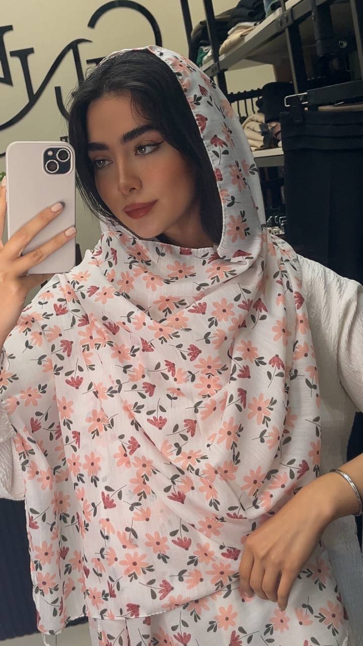 شال چاپی پک گل بسته10طرحی کد sh53 (عمده)