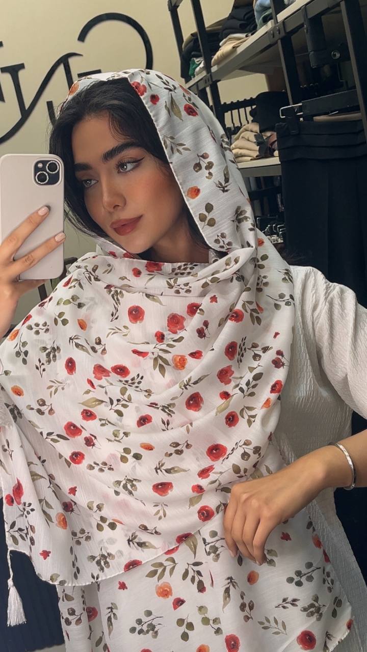 شال چاپی پک گل بسته10طرحی کد sh53 (عمده)