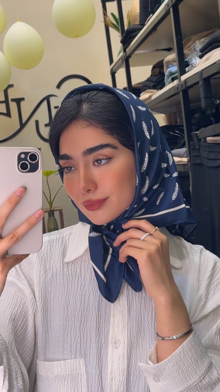 مینی اسکارف ابریشم توییل پک سرمه ای بسته10طرحی کد mt52 (عمده)
