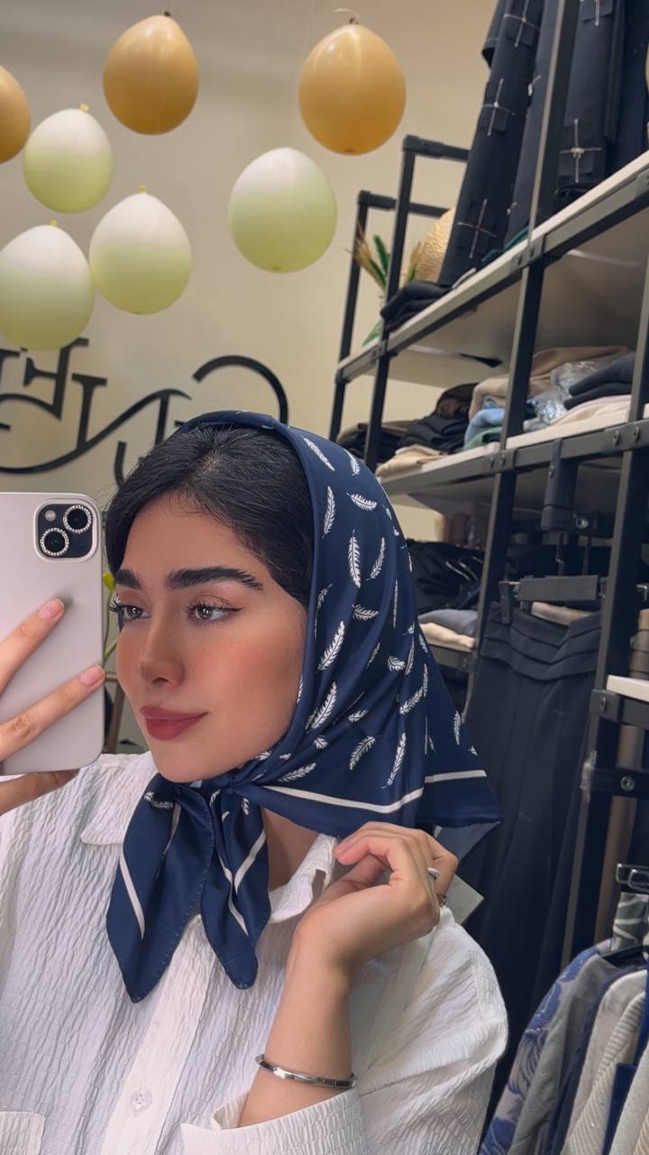 مینی اسکارف ابریشم توییل پک سرمه ای بسته10طرحی کد mt52 (عمده)
