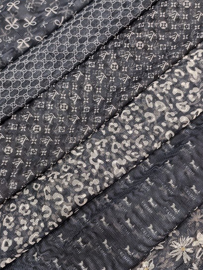 شال توری چاپی پک مشکی بسته6طرحی کد sh77 (عمده)
