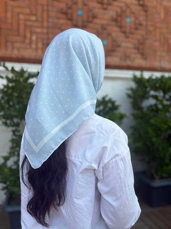 مینی اسکارف خالخالی بسته10رنگی کد mt59 (عمده)
