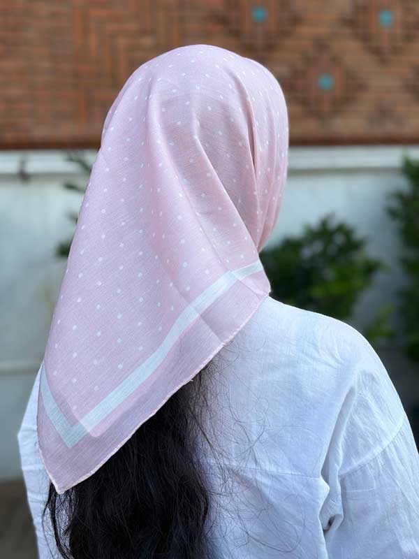 مینی اسکارف خالخالی بسته10رنگی کد mt59 (عمده)
