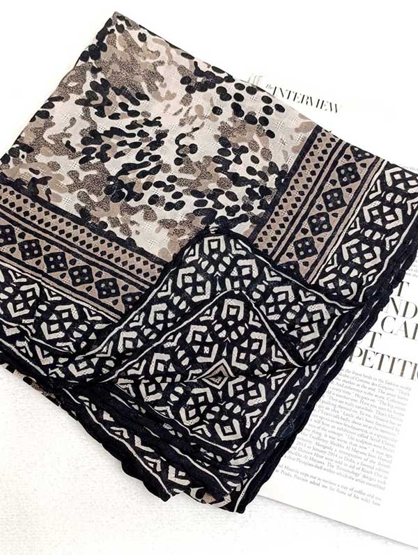 روسری چاپ خیس بسته6رنگی کد r102 (عمده)
