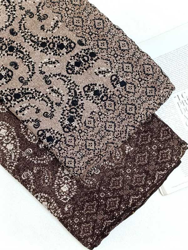 روسری چاپ خیس بسته6رنگی کد r103 (عمده)
