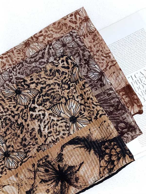 روسری چاپ خیس بسته6رنگی کد r104 (عمده)
