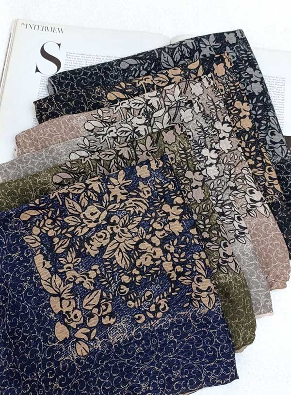 روسری چاپ خیس بسته6رنگی کد r105 (عمده)
