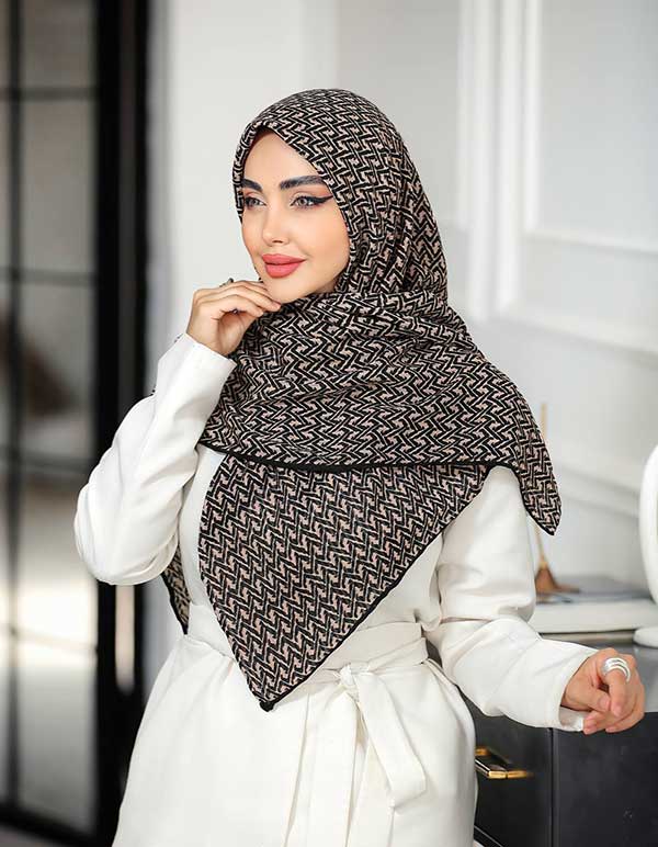 روسری چاپ خیس پک مشکی کرم بسته12طرحی کد r106 (عمده)
