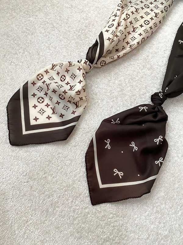 مینی اسکارف پک قهوه ای بسته10طرحی کد mt60 (عمده)
