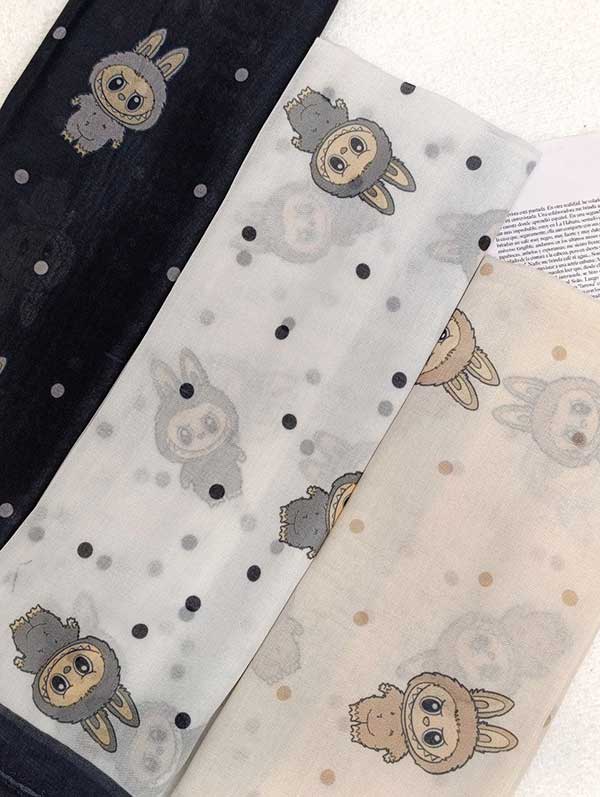 مینی اسکارف لبوبو بسته8رنگی کد mt62 (عمده)
