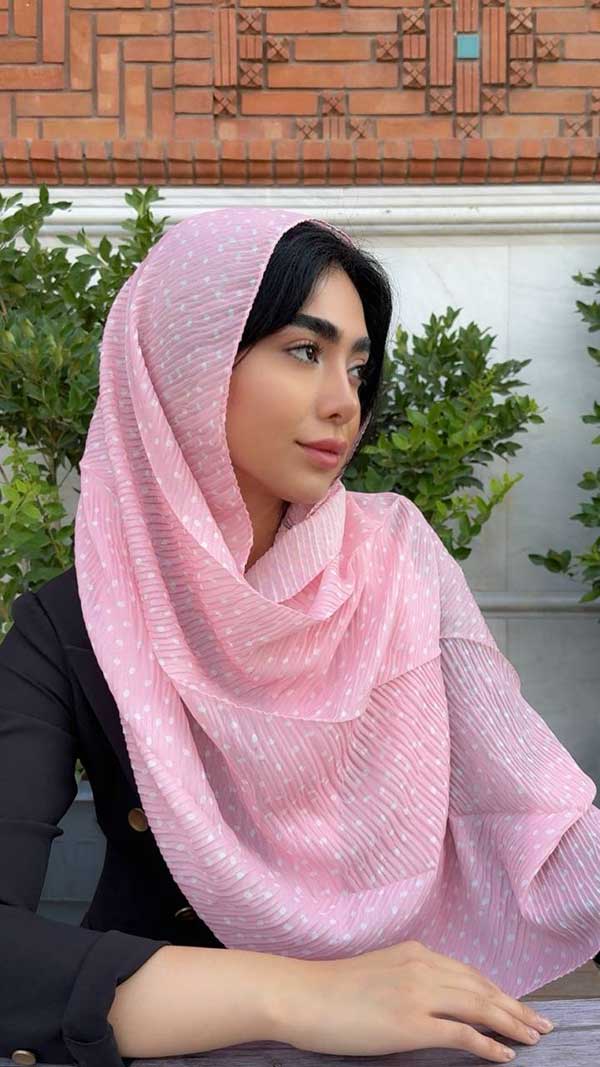 شال پلیسه خالخالی بسته10رنگی کد sp69 (عمده)
