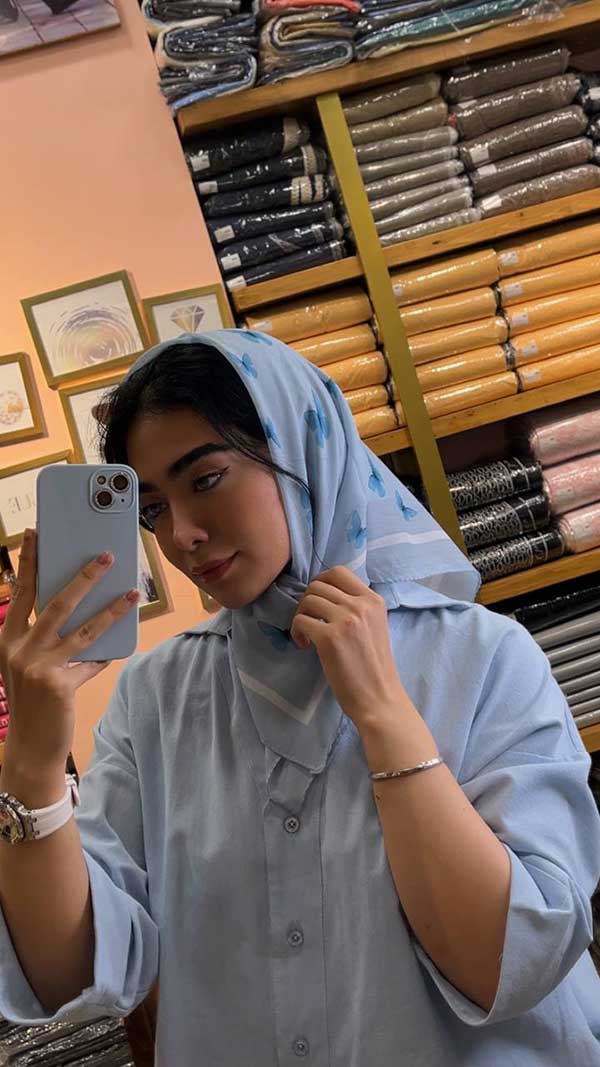 مینی اسکارف پک ابی روشن بسته10طرحی کد mt65 (عمده)
