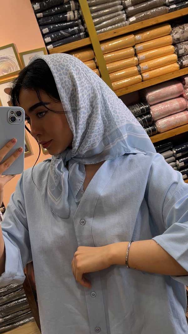 مینی اسکارف پک ابی روشن بسته10طرحی کد mt65 (عمده)
