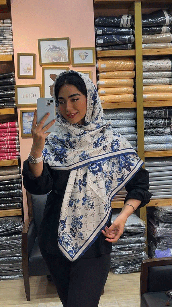 روسری سی اسکارف طرحدار بسته6رنگی کد r107 (عمده)
