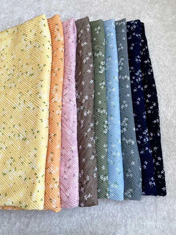 شال پلیسه گل بسته10رنگی کد sp72 (عمده)
