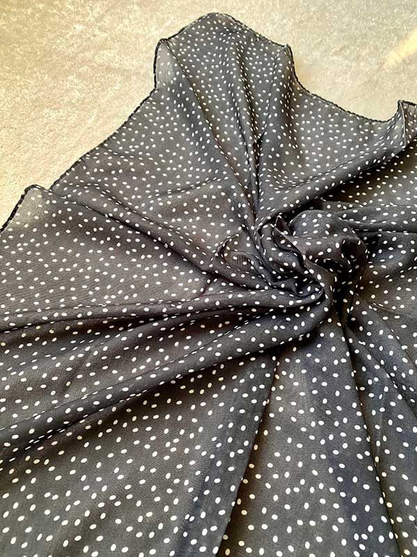 مینی اسکارف خالخالی بسته10رنگی کد mt66 (عمده)
