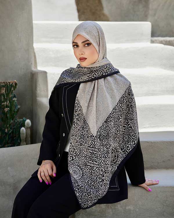 روسری گارزا بسته10رنگی کد r115 (عمده
