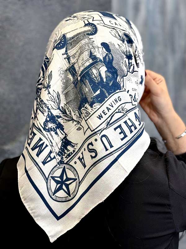 مینی اسکارف پک سورمه ای بسته10طرحی کد mt72 (عمده)
