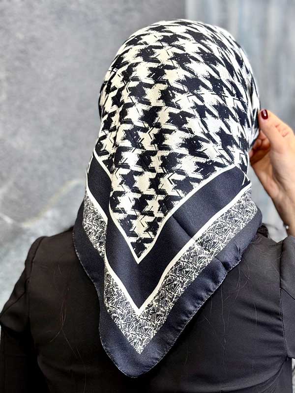 مینی اسکارف پک سفیدمشکی بسته10طرحی کد mt73 (عمده)
