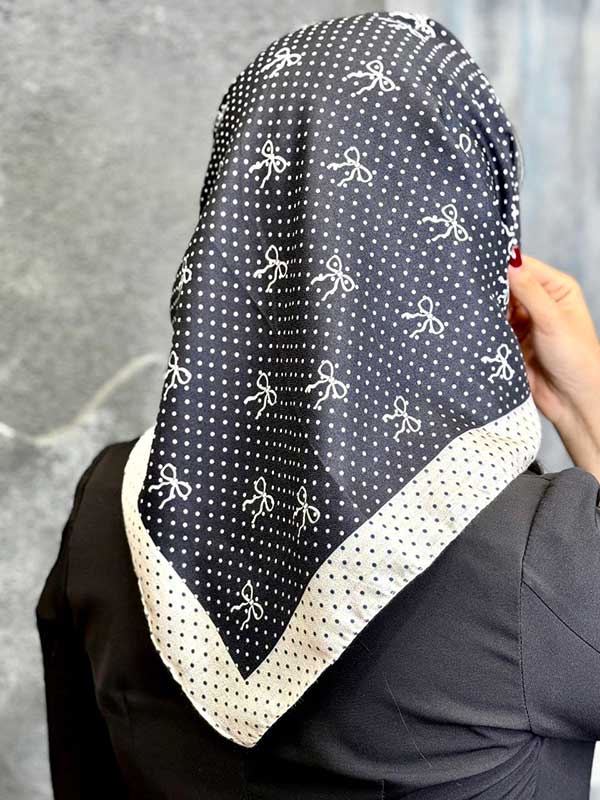 مینی اسکارف پک سفیدمشکی بسته10طرحی کد mt73 (عمده)
