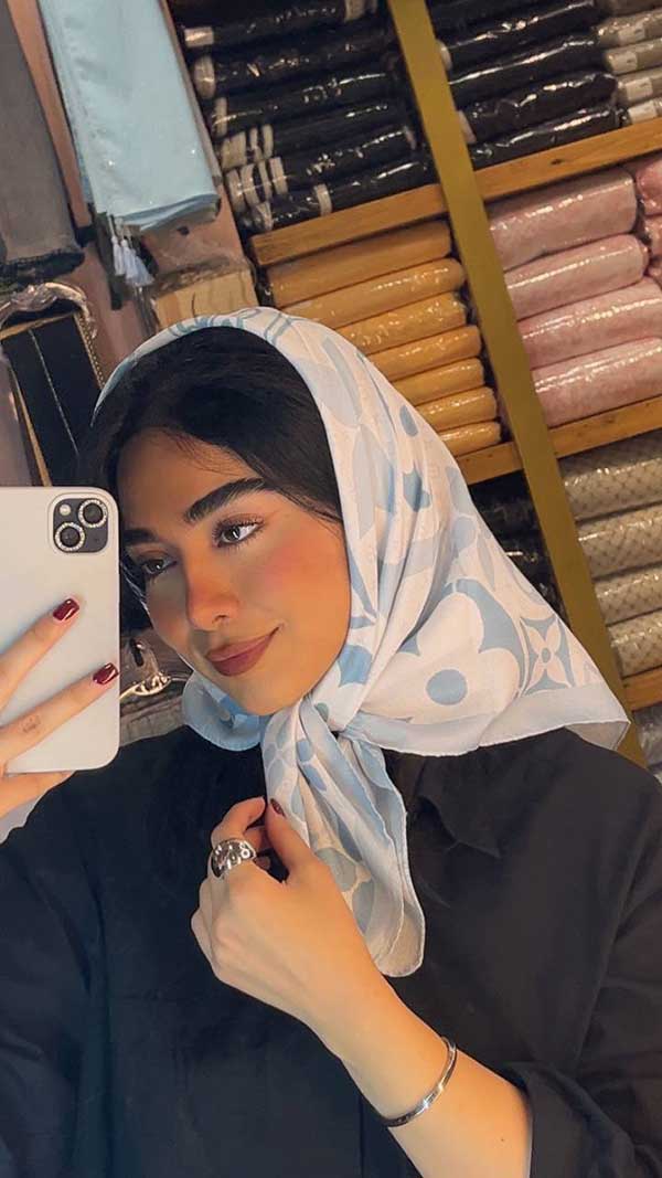 💙خرید مینی اسکارف پک آبی طرح‌دار بسته ۱۰ عددی | فروش عمده مینی اسکارف باکیفیت

