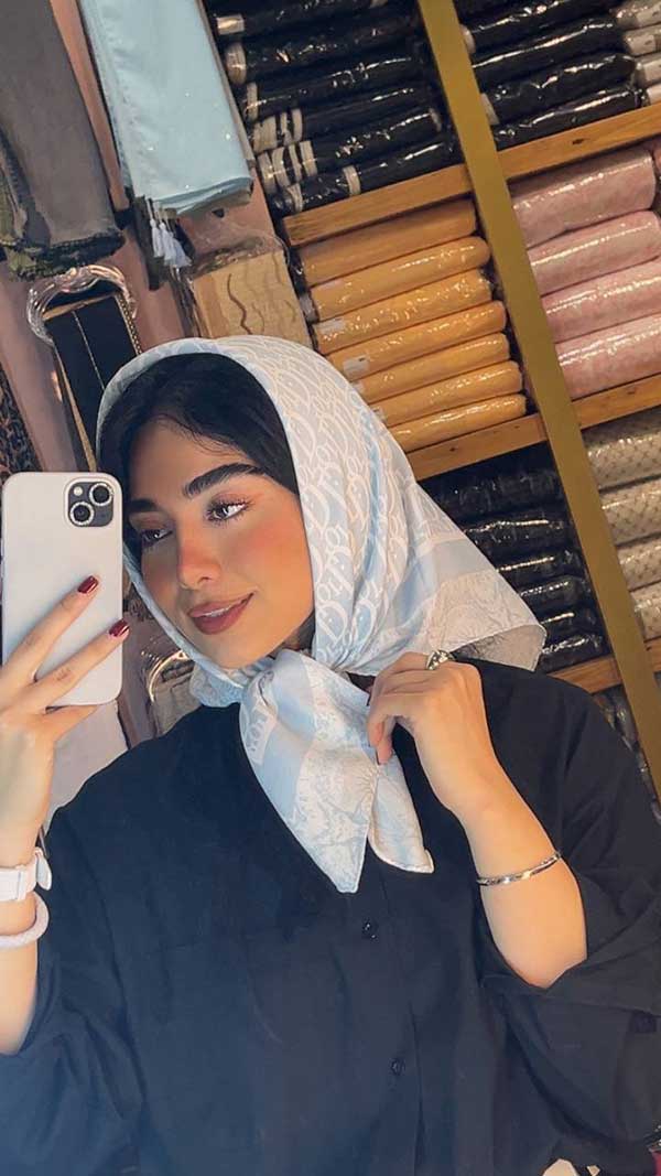 💙خرید مینی اسکارف پک آبی طرح‌دار بسته ۱۰ عددی | فروش عمده مینی اسکارف باکیفیت
