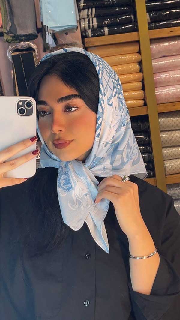 💙خرید مینی اسکارف پک آبی طرح‌دار بسته ۱۰ عددی | فروش عمده مینی اسکارف باکیفیت
