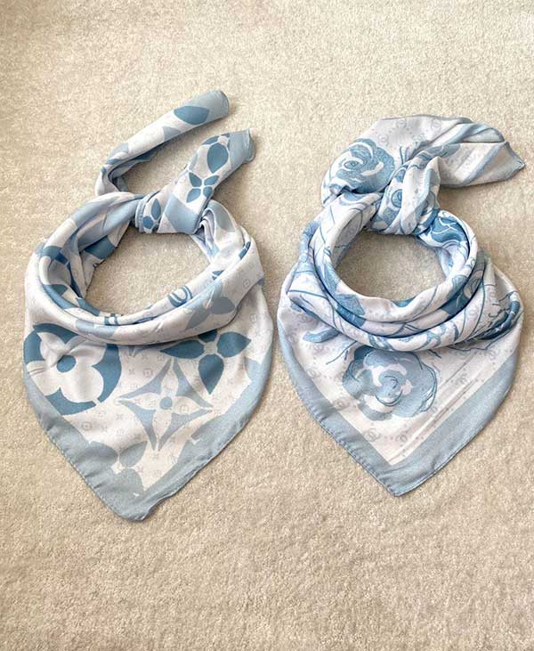 💙خرید مینی اسکارف پک آبی طرح‌دار بسته ۱۰ عددی | فروش عمده مینی اسکارف باکیفیت
