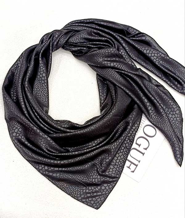 خرید روسری مشکی مجلسی طرح‌دار بسته ۳ عددی | فروش عمده روسری شیک و باکیفیت
