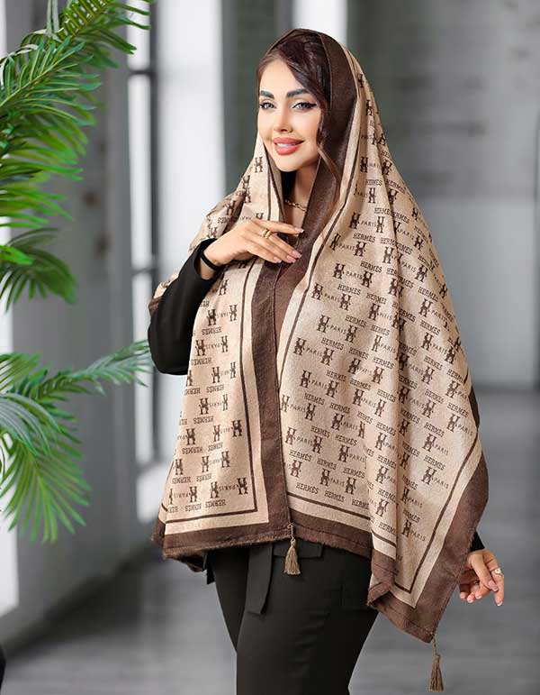 خرید شال جیر پک قهوه‌ای طرح‌دار بسته ۱۰ عددی | فروش عمده شال جیر باکیفیت
