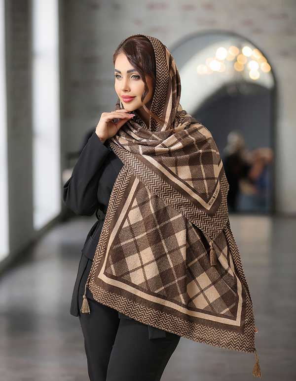 خرید شال جیر پک قهوه‌ای طرح‌دار بسته ۱۰ عددی | فروش عمده شال جیر باکیفیت
