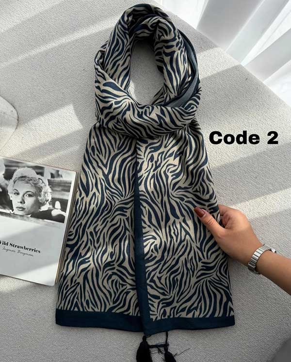 خرید شال جیر پک سورمه‌ای طرح‌دار بسته ۱۰ عددی | فروش عمده شال جیر باکیفیت
