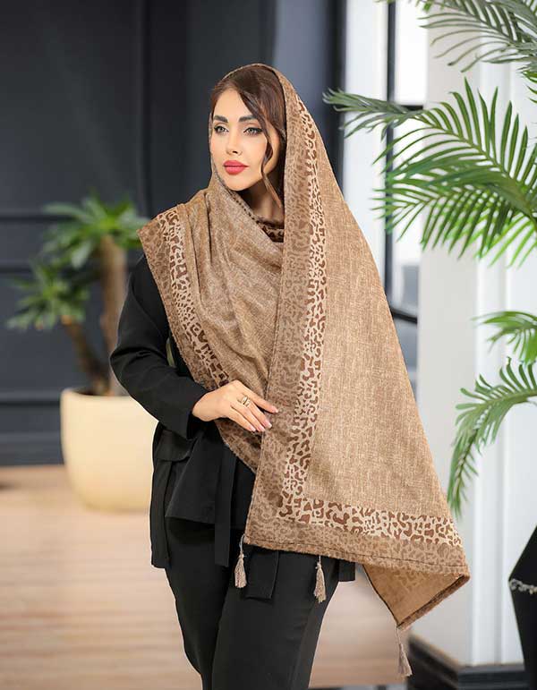 خرید شال جیر پک کرم طرح‌دار بسته ۱۰ عددی | فروش عمده شال جیر باکیفیت
