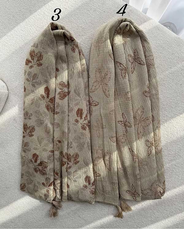 شال پلیسه پک کرم بسته10طرحی کد ps39 (عمده)
