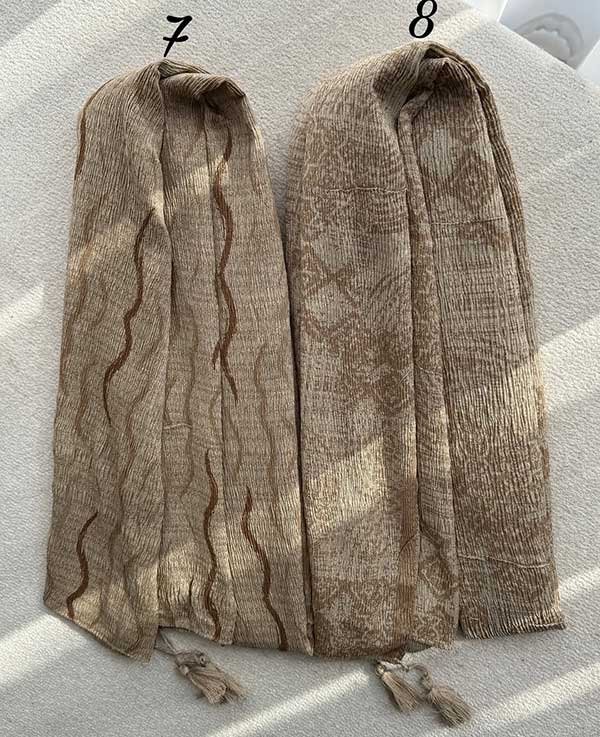 شال پلیسه پک کرم بسته10طرحی کد ps39 (عمده)
