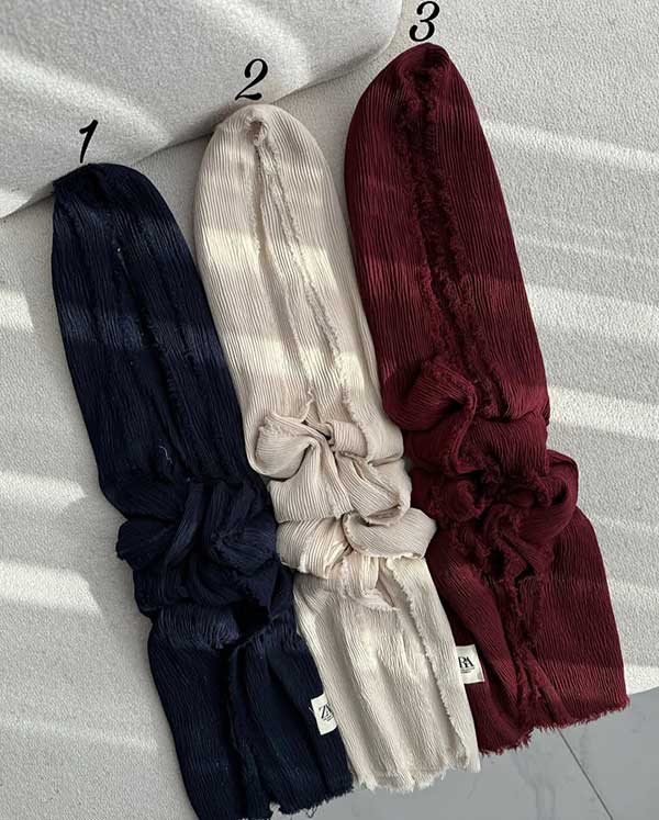 خرید شال پلیسه برشکا دورریش بسته ۱۰ رنگی | فروش عمده شال پلیسه باکیفیت و شیک
