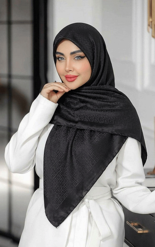 روسری مشکی مجلسی
