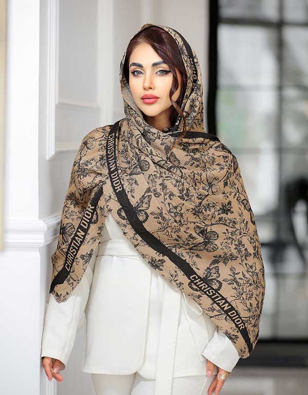 شال پلیسه پک کرم مشکی بسته10طرحی کد sp47 (عمده)
