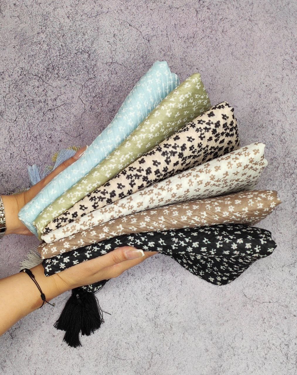 شال پلیسه طرحدار بسته6رنگی کد sp11 (عمده)
