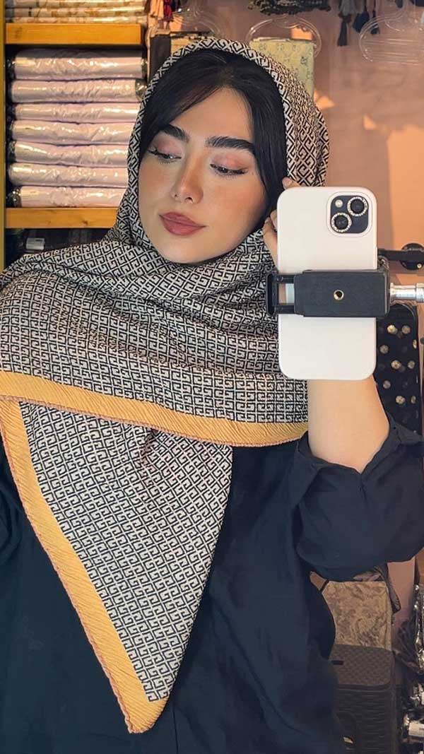 روسری پلیسه سری انتخابی کد r140 (عمده)
