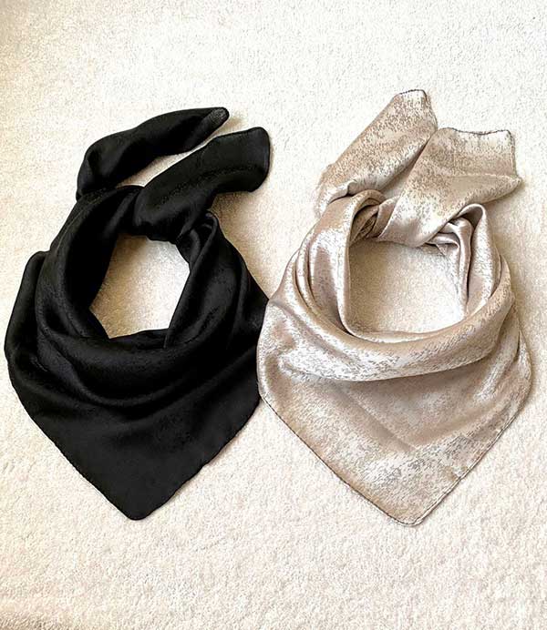 خرید عمده مینی اسکارف پتینه بسته ۶ رنگی | قیمت همکاری
