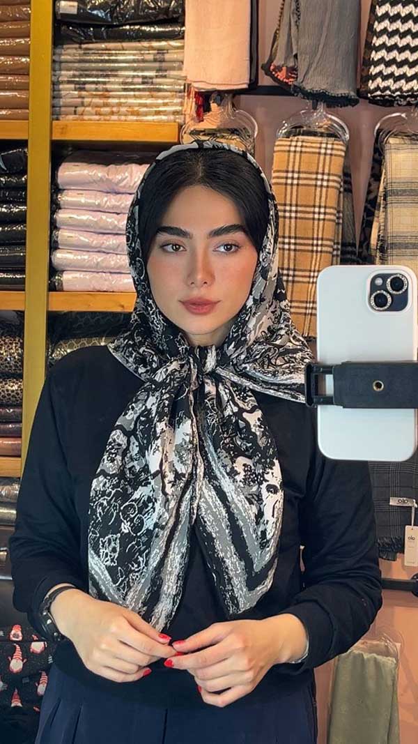 روسری چاپ خیس بسته6رنگی کد r147 (عمده)
