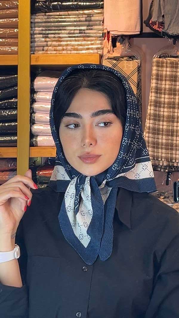 روسری پلیسه پک سورمه ای بسته10طرحی کد r148 (عمده)
