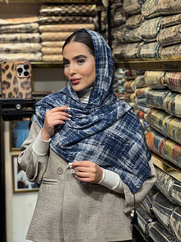 شال پلیسه برشکا پک سورمه ای بسته6طرحی کد sp54 (عمده)
