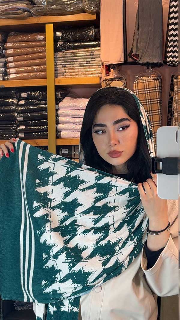 شال پلیسه برشکا پک زمردی بسته6طرحی کد sp55 (عمده)
